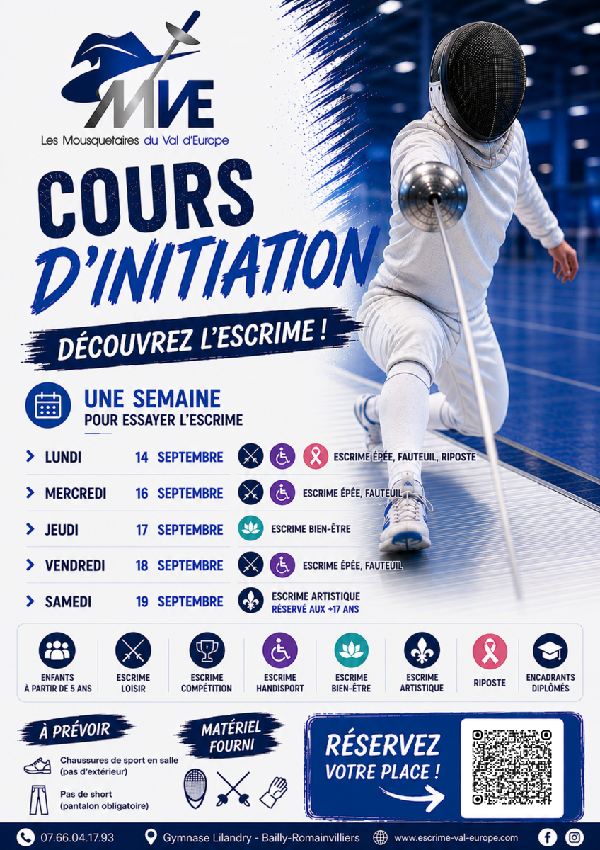 Une semaine pour essayer l'escrime !