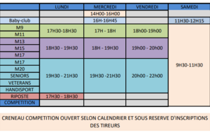 Calendrier 2024/2025