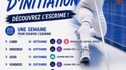 Une semaine pour essayer l'escrime !